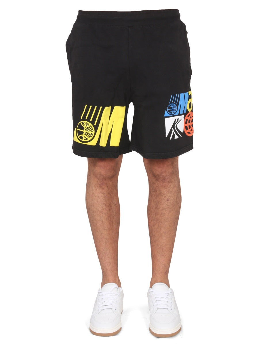 BERMUDA WITH LOGO PRINT