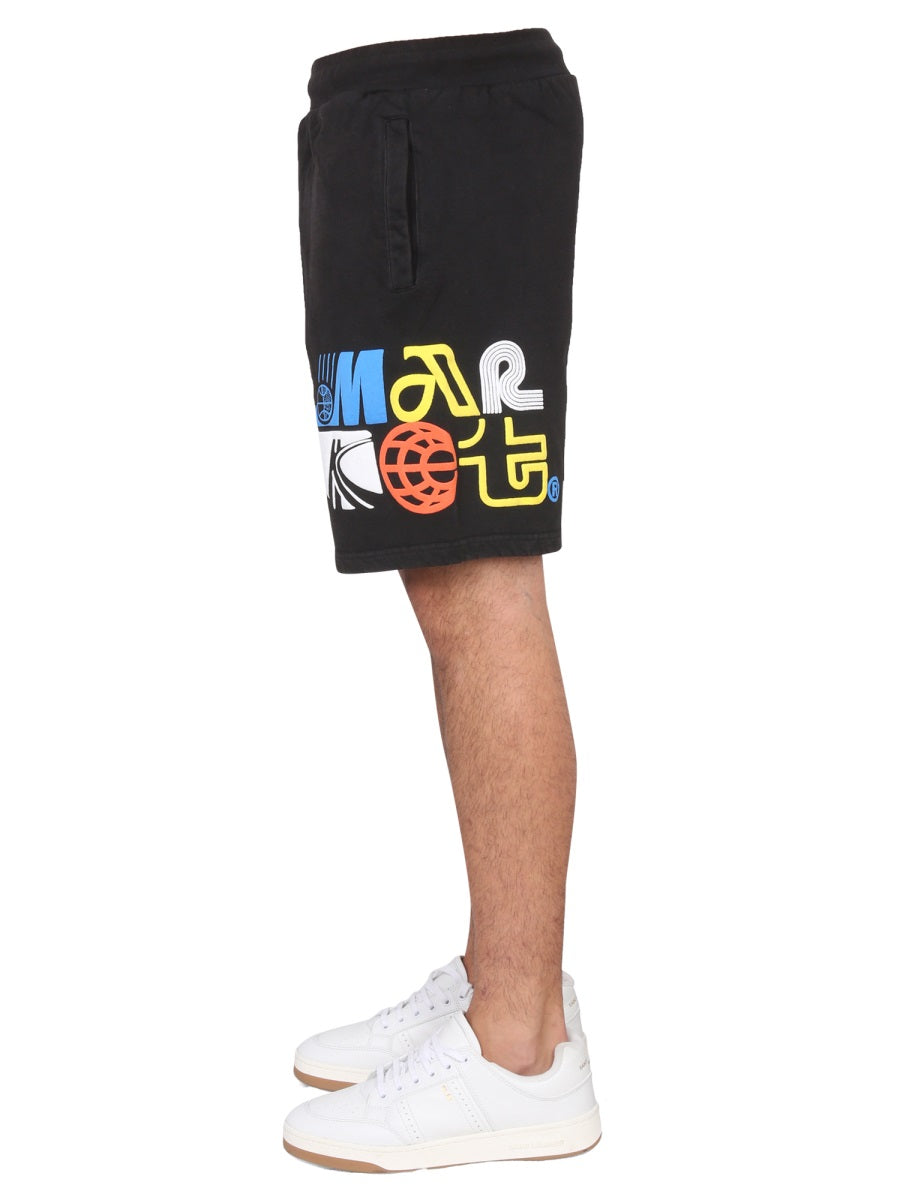BERMUDA WITH LOGO PRINT