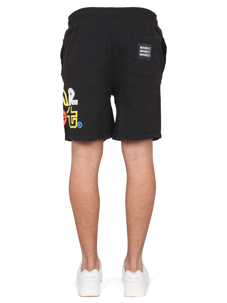BERMUDA WITH LOGO PRINT