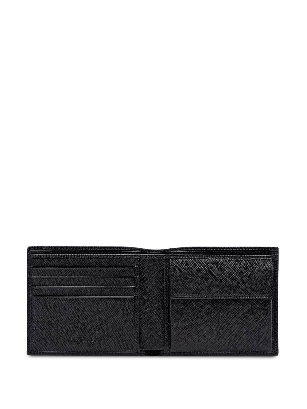 PORTAFOGLIO BI-FOLD CON PORTAMONETE IN PELLE SAFFIANO