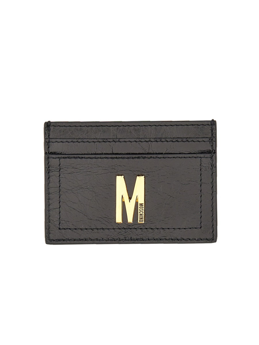 CARD HOLDER WITH GOLD PLAQUE