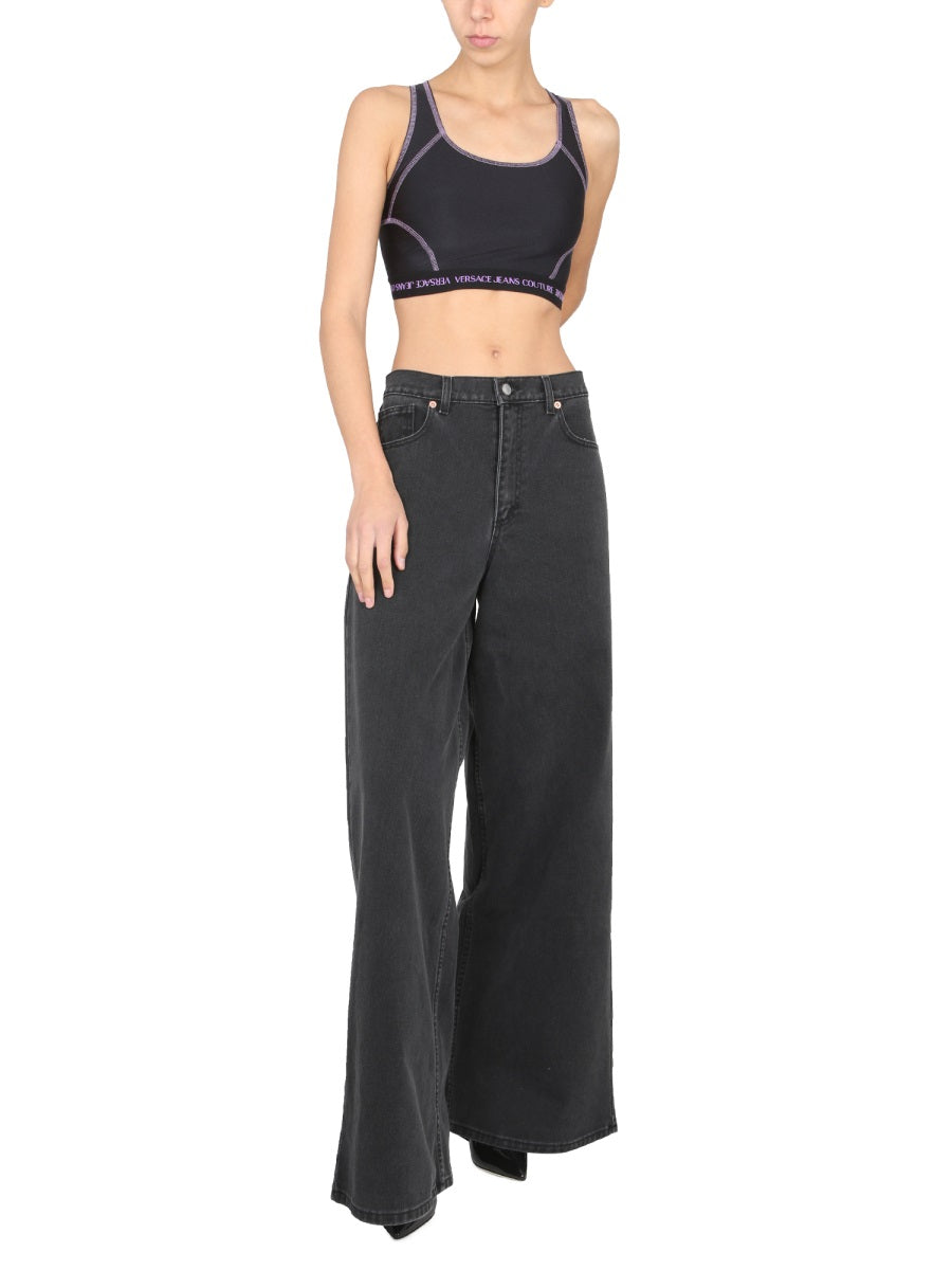 CROP TOP WITH LOGO BAND
