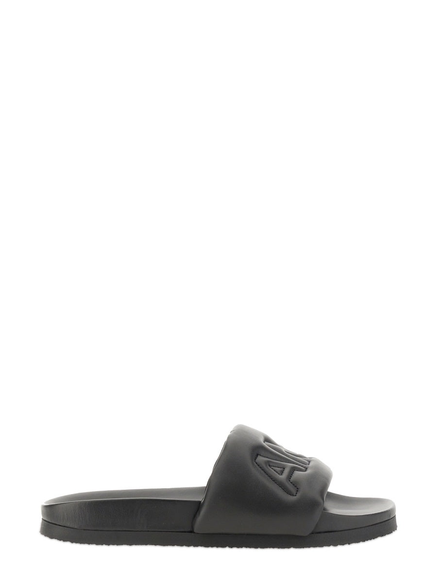LEATHER SLIDE SANDAL