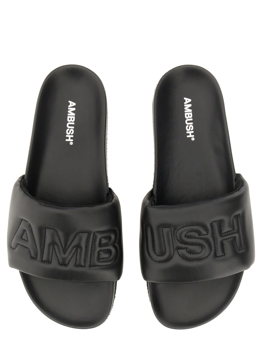 LEATHER SLIDE SANDAL