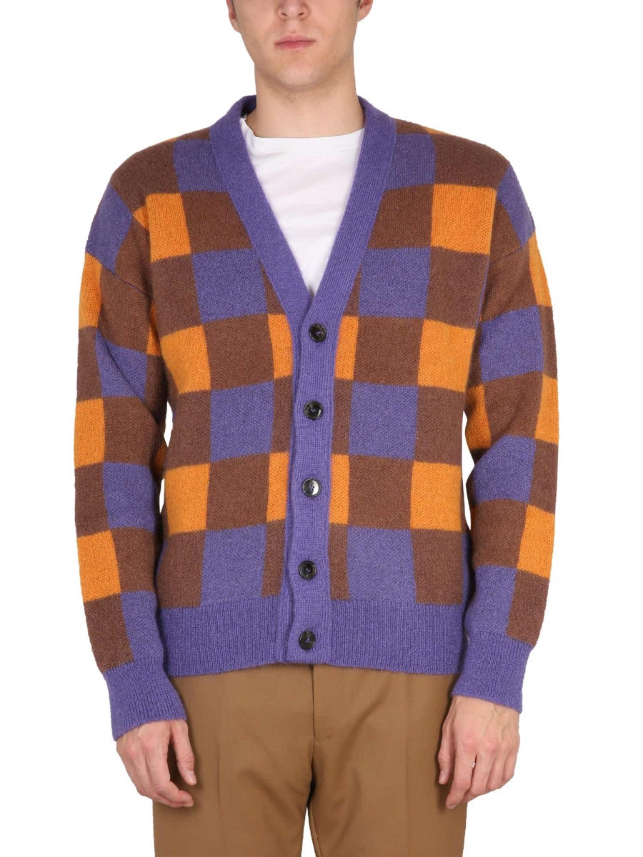 CHECK PATTERN CARDIGAN