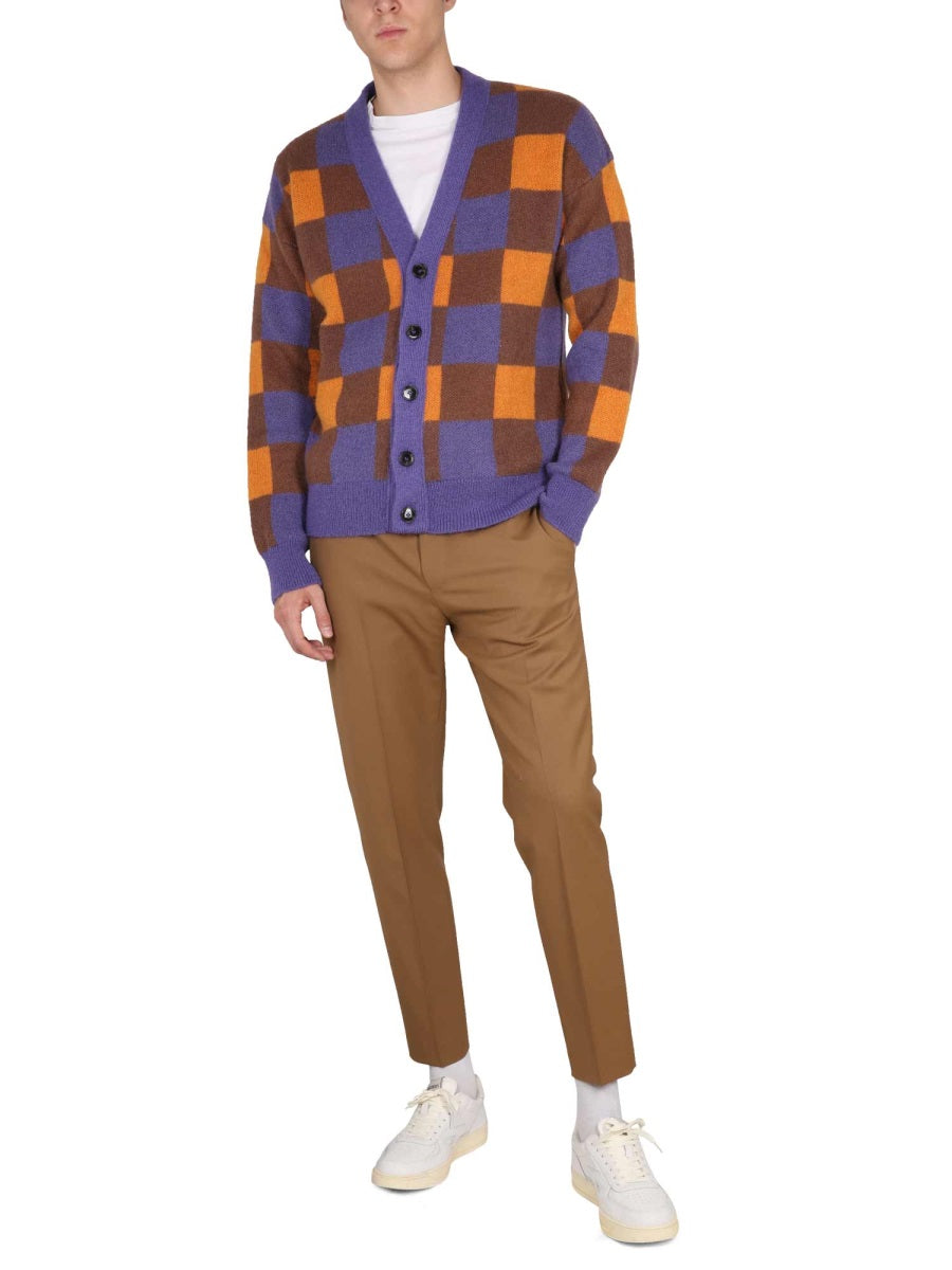 CHECK PATTERN CARDIGAN