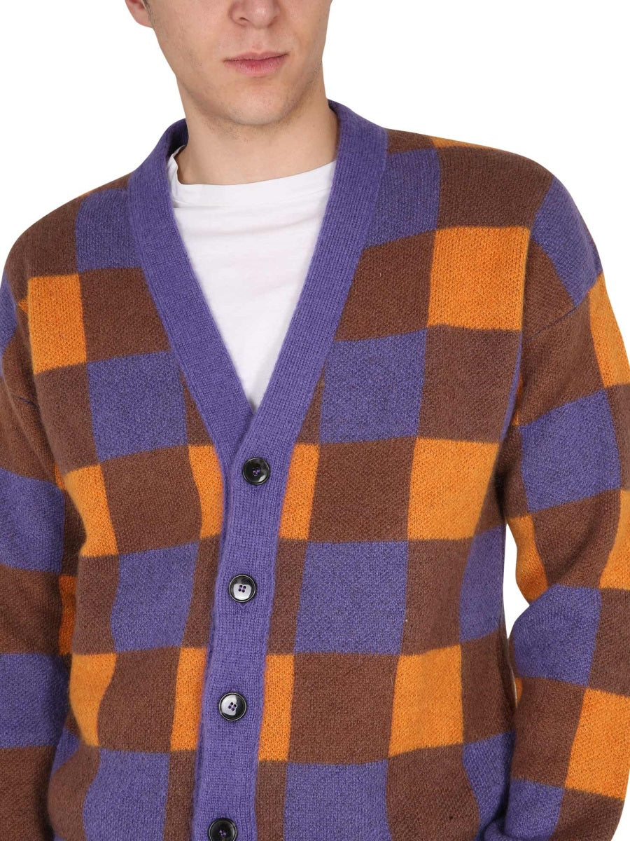 CHECK PATTERN CARDIGAN