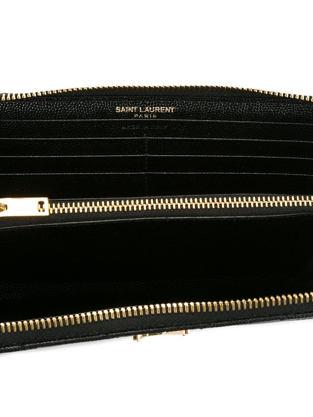 CASSANDRE MATELASSÉ ZIP AROUND WALLET IN GRAIN DE POUDRE LEATHER