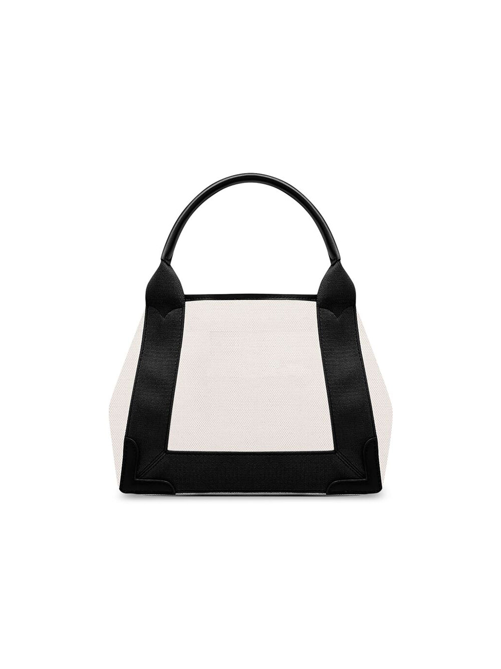CANVAS AND LEATHER NAVY CABAS XS BAG