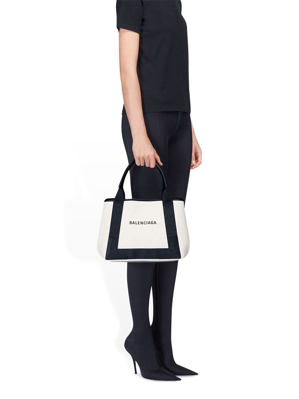 NAVY SMALL CABAS