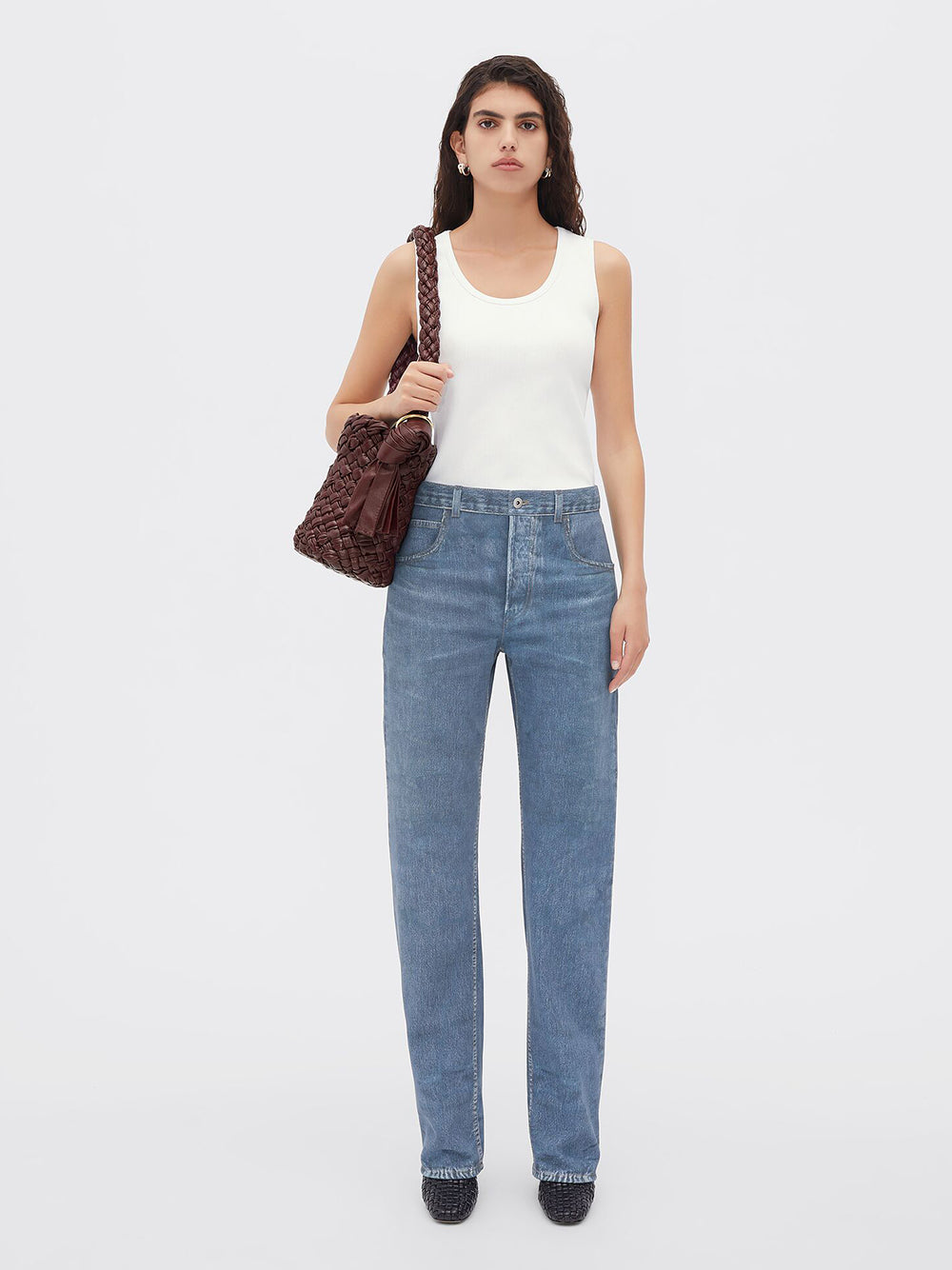 STRETCH RIB COTTON TANK TOP