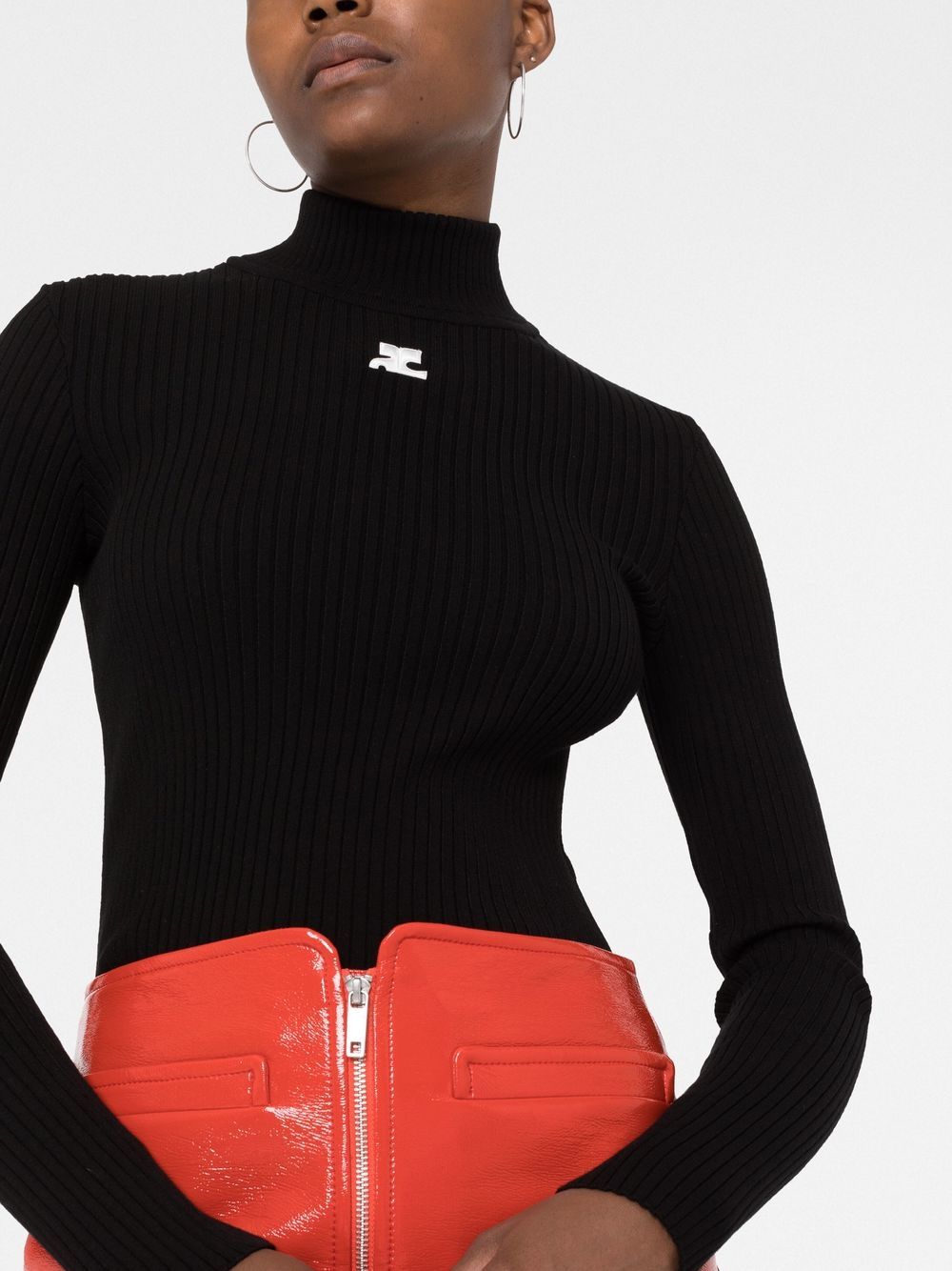 RE-EDITION RIB KNIT MOCKNECK SWEATER