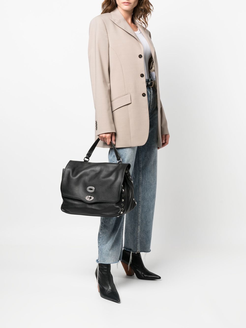 TUMBLED LEATHER MEDIUM POSTINA DAILY GIORNO BAG
