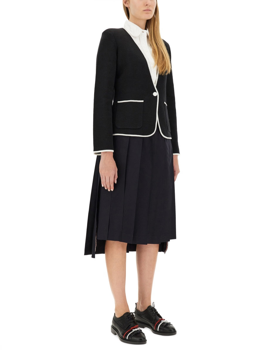 SINGLE-BREASTED COLLARLESS JACKET