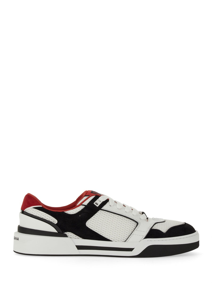 LEATHER AND MESH SNEAKER
