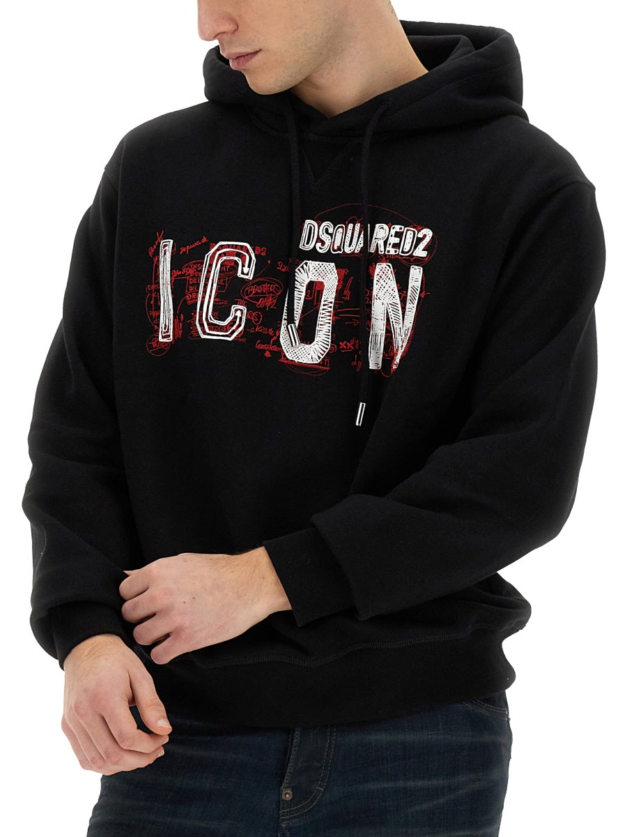 "ICON" SCRIBBLE COOL FIT SWEATSHIRT