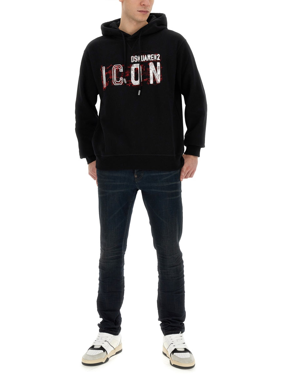 "ICON" SCRIBBLE COOL FIT SWEATSHIRT