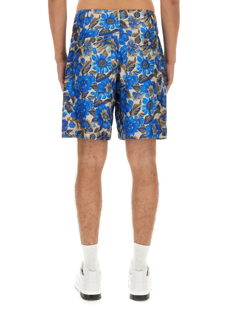 SHORT ALL OVER BLUE FLOWER