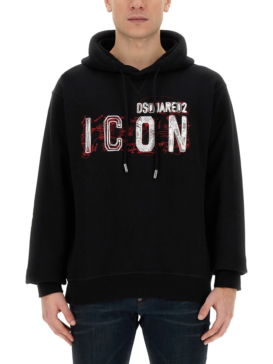 "ICON" SCRIBBLE COOL FIT SWEATSHIRT