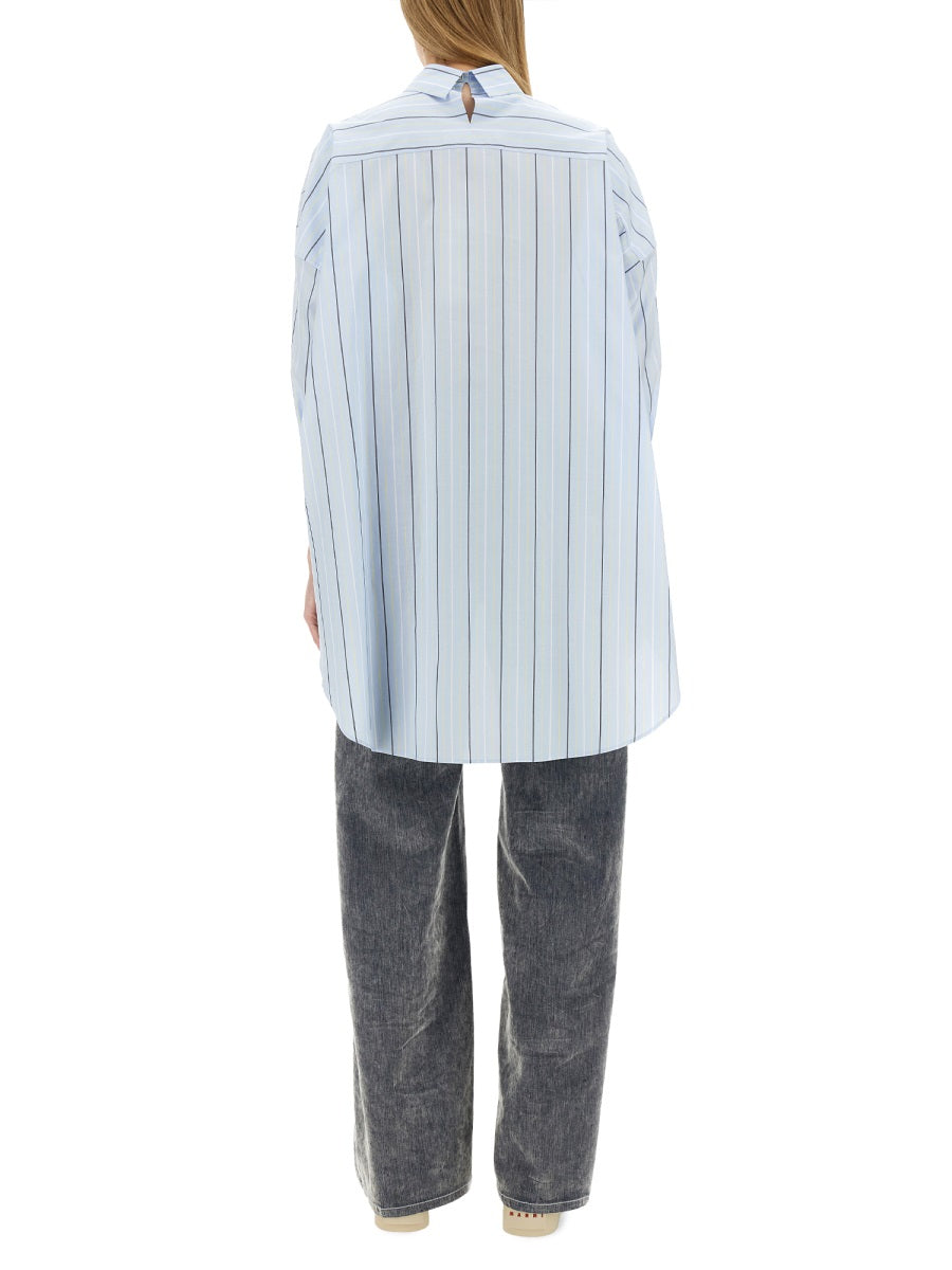 ASYMMETRICAL STRIPED SHIRT
