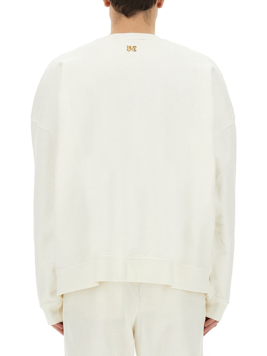 "BURNING MONOGRAM" PRINT SWEATSHIRT