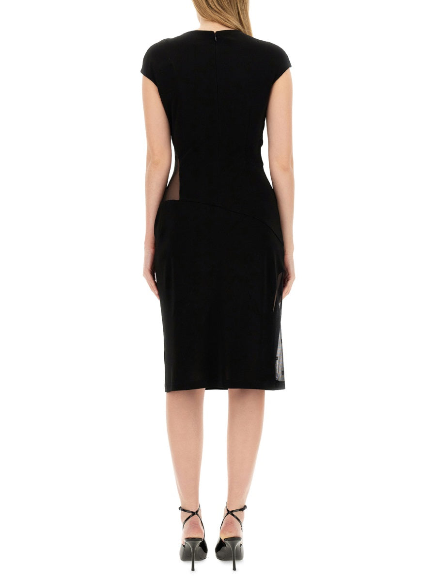 4G CREPE AND TULLE DRESS