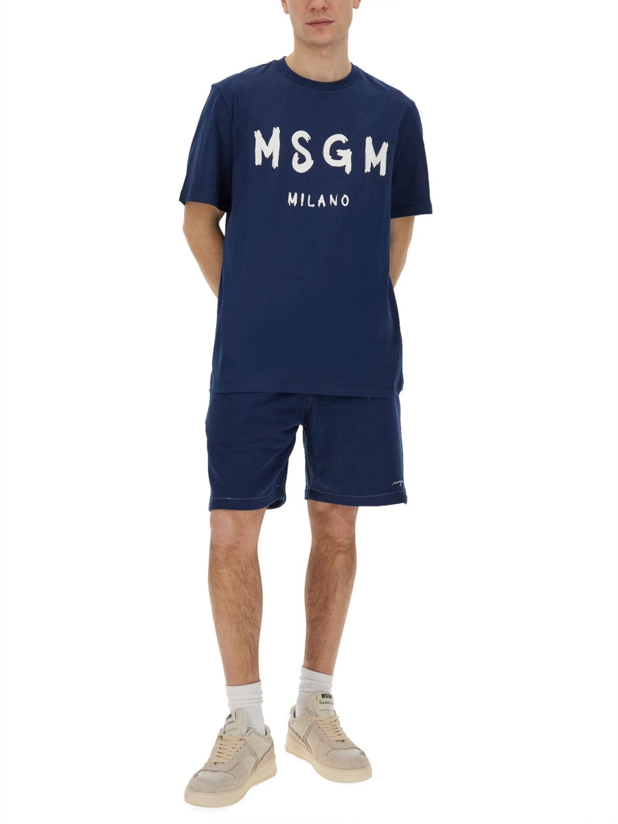 BERMUDA SHORTS WITH EMBROIDERED LOGO