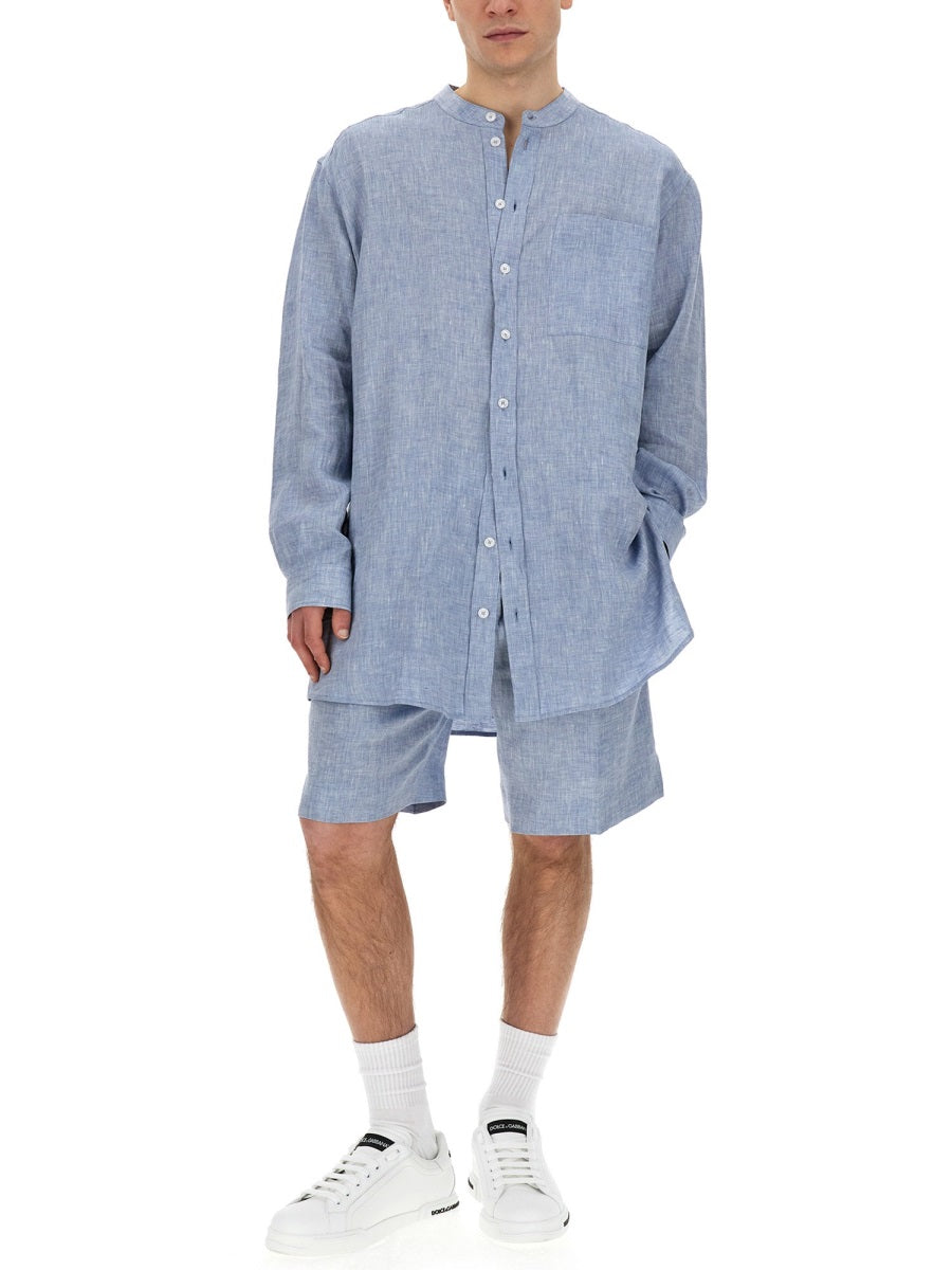LINEN BERMUDA SHORTS