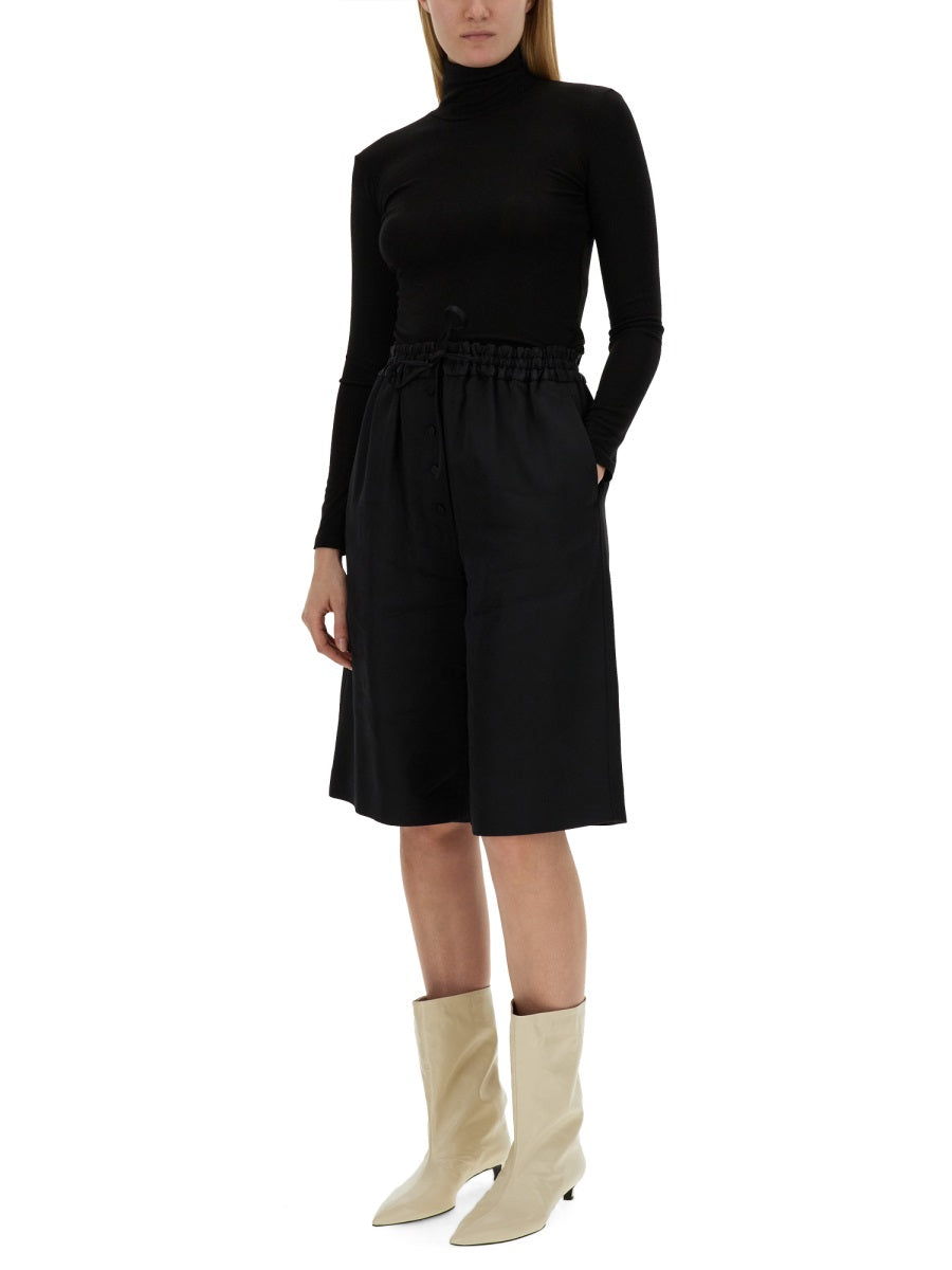 WIDE LEG BERMUDA SHORTS