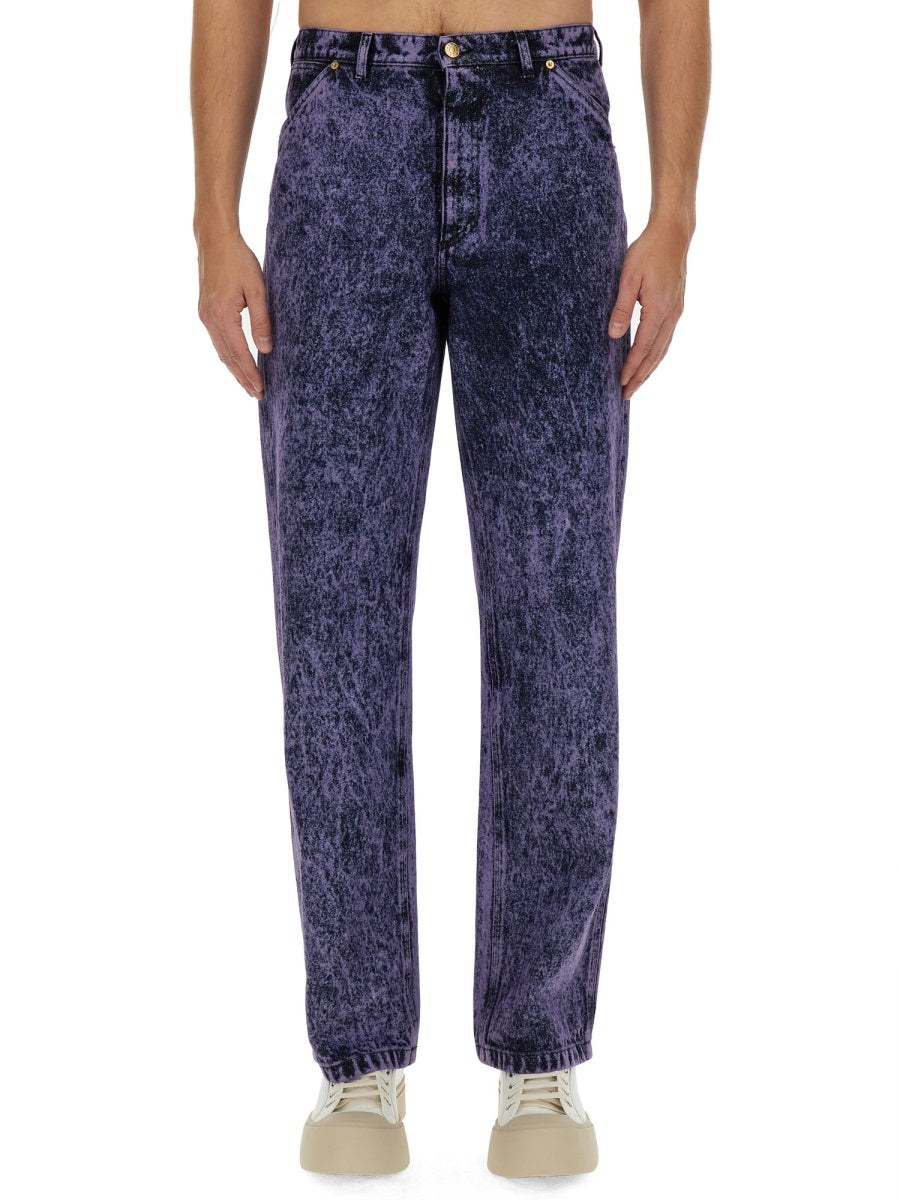 MARBLED EFFECT JEANS