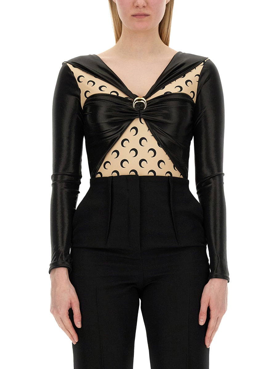 DRAPED BODYSUIT