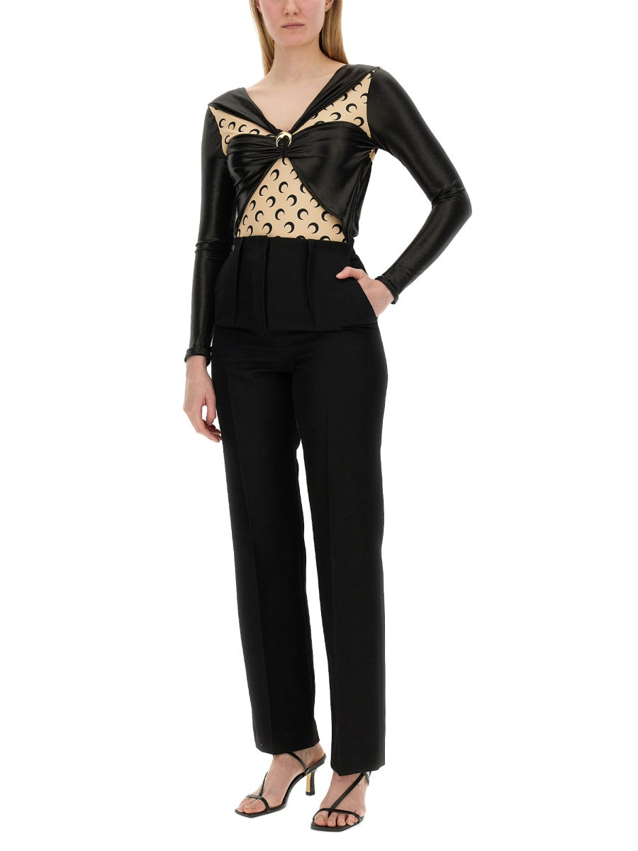 DRAPED BODYSUIT