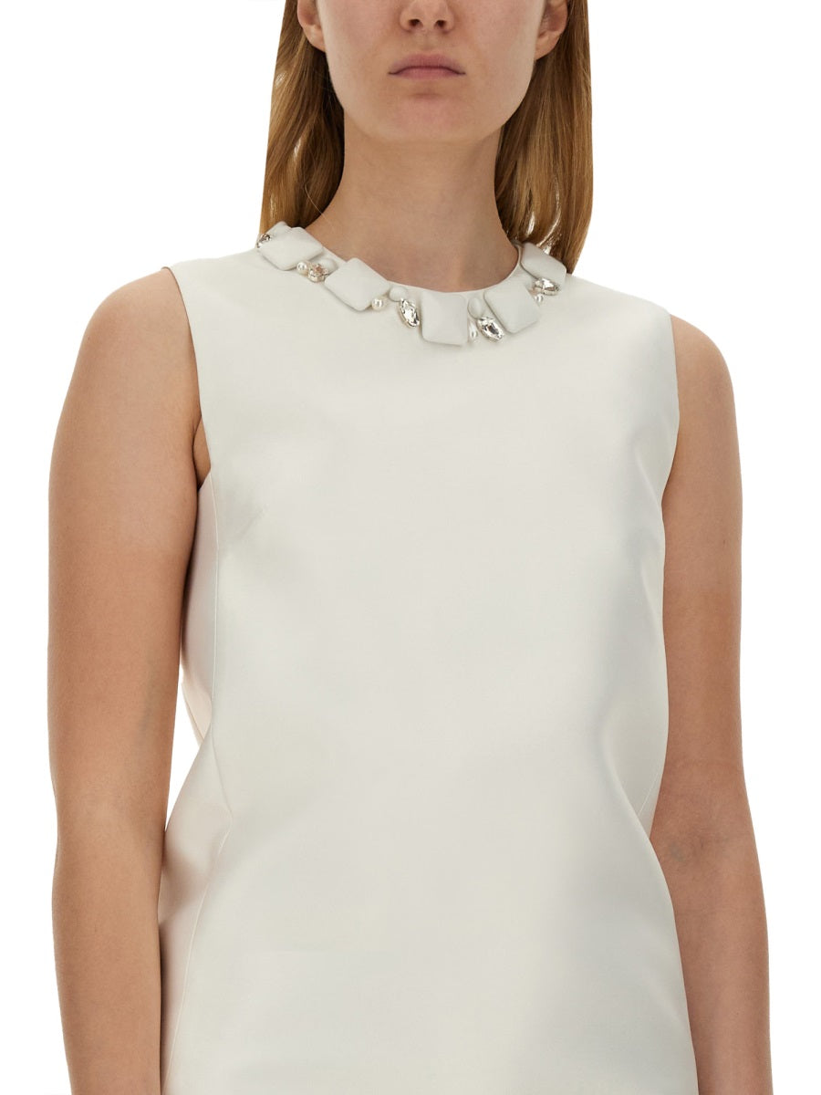 MINI DUCHESSE DRESS WITH CRYSTALS