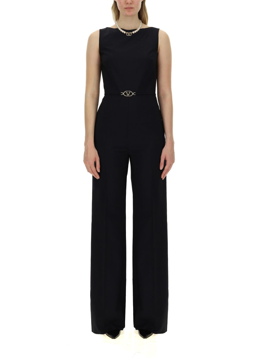 JUMPSUIT WITH V DETAIL