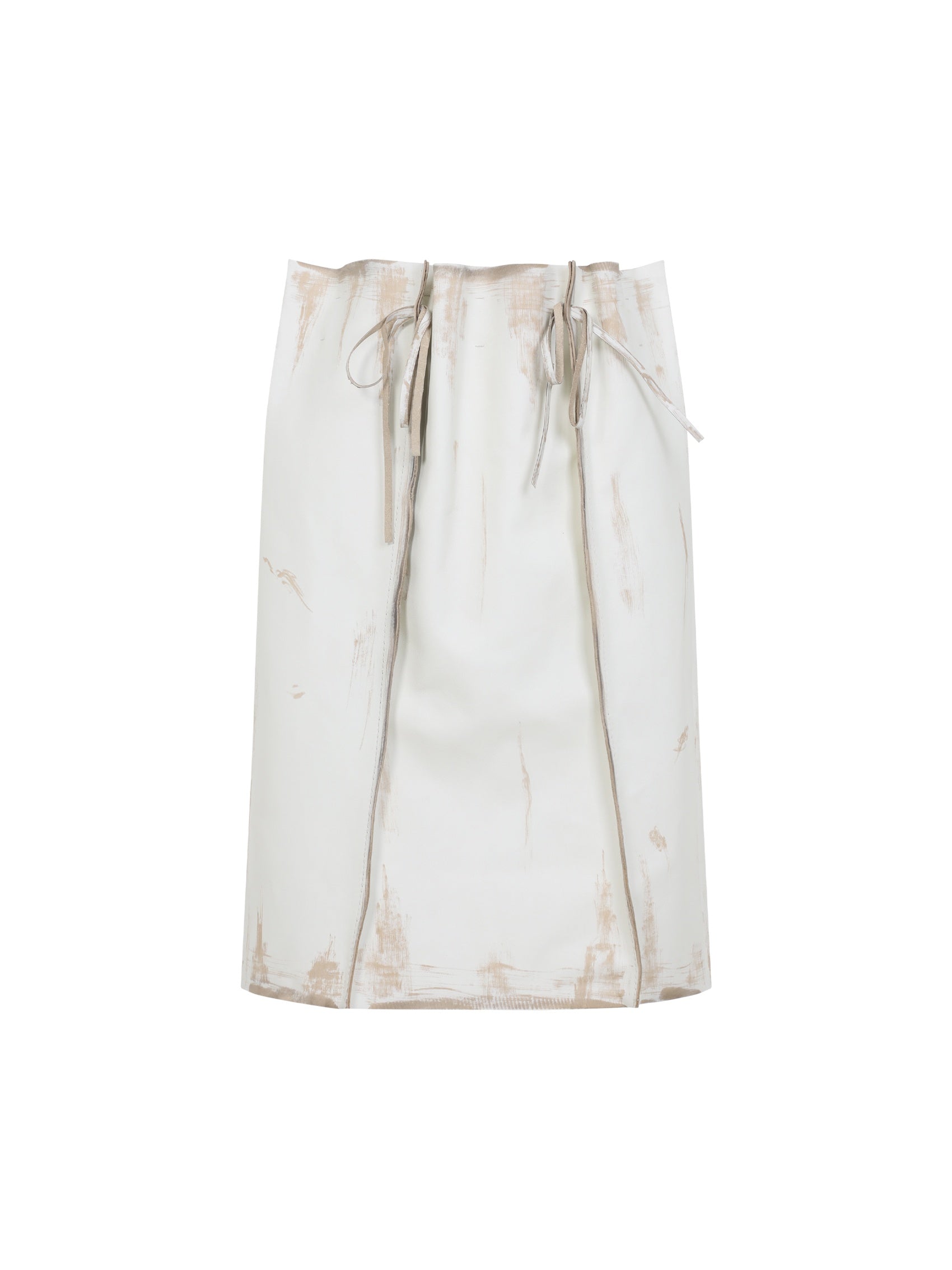 Calf Leather Midi Skirt