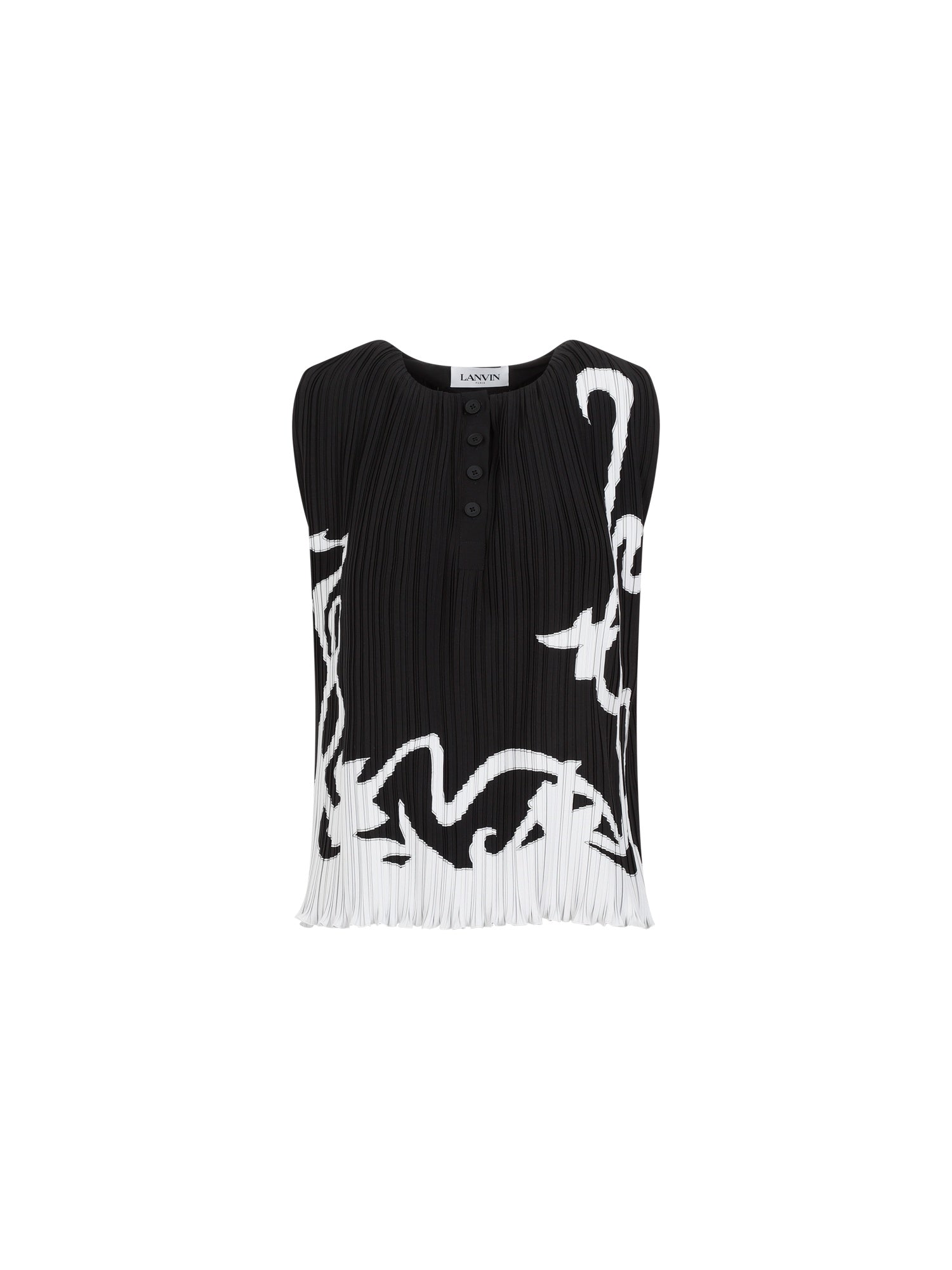 Sleeveless Pleated Top