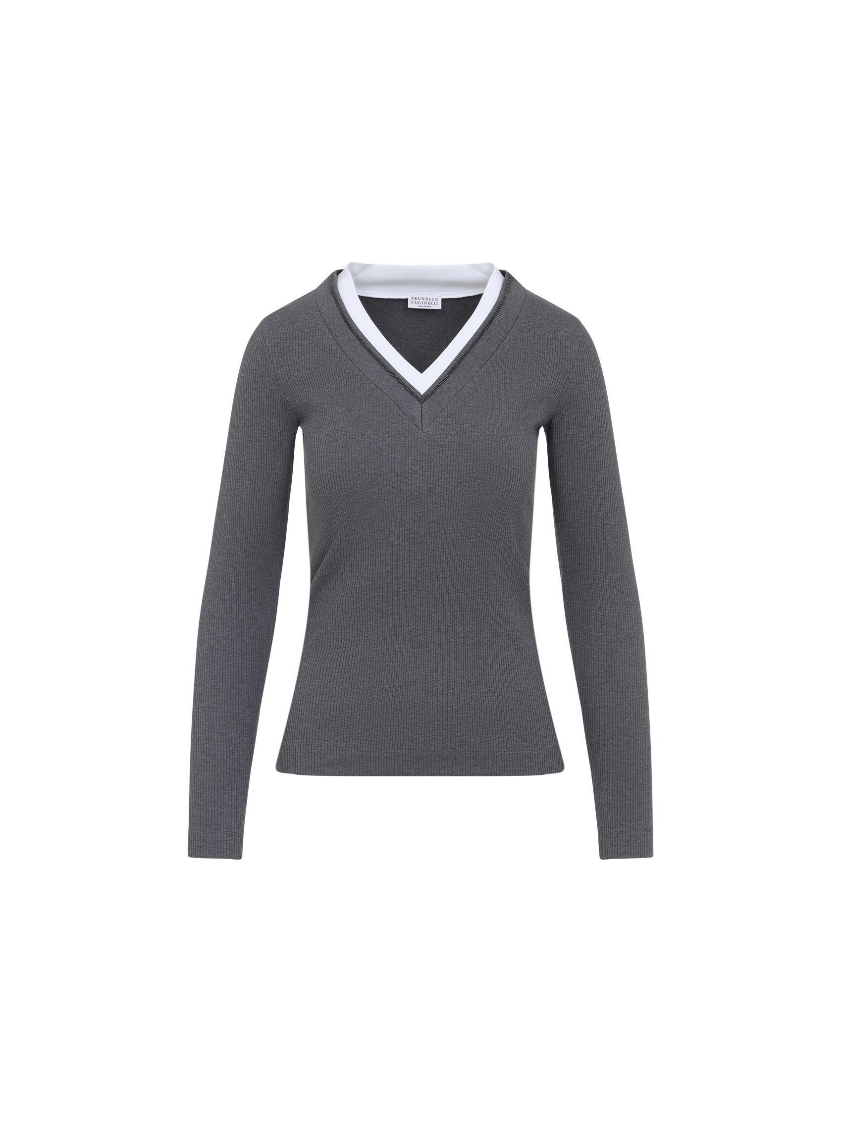 Ribbed Long Sleeves Top