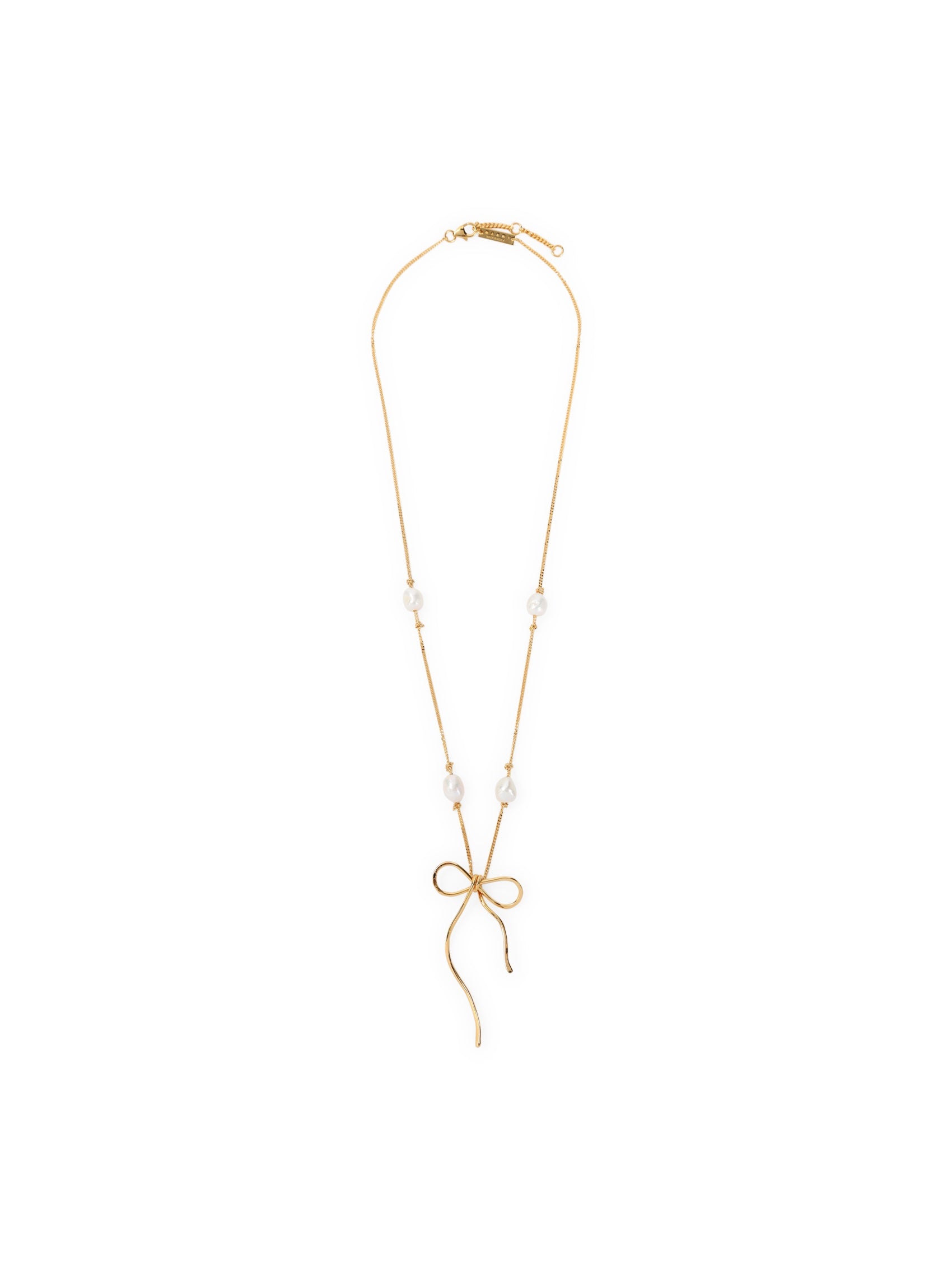 Brass and Pearl Necklace