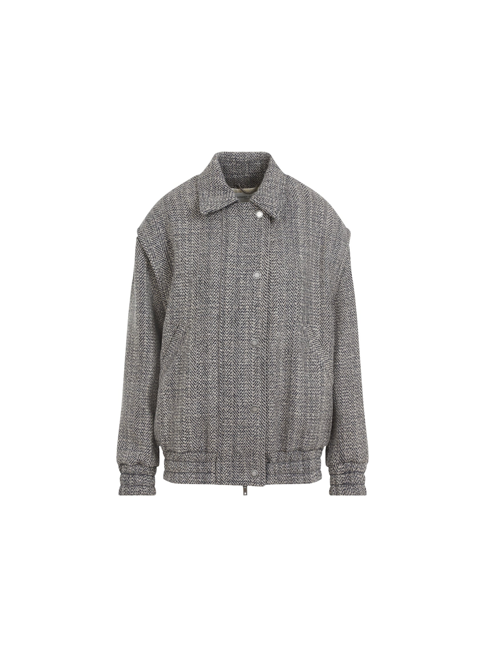 Herringbone Bomber Jacket