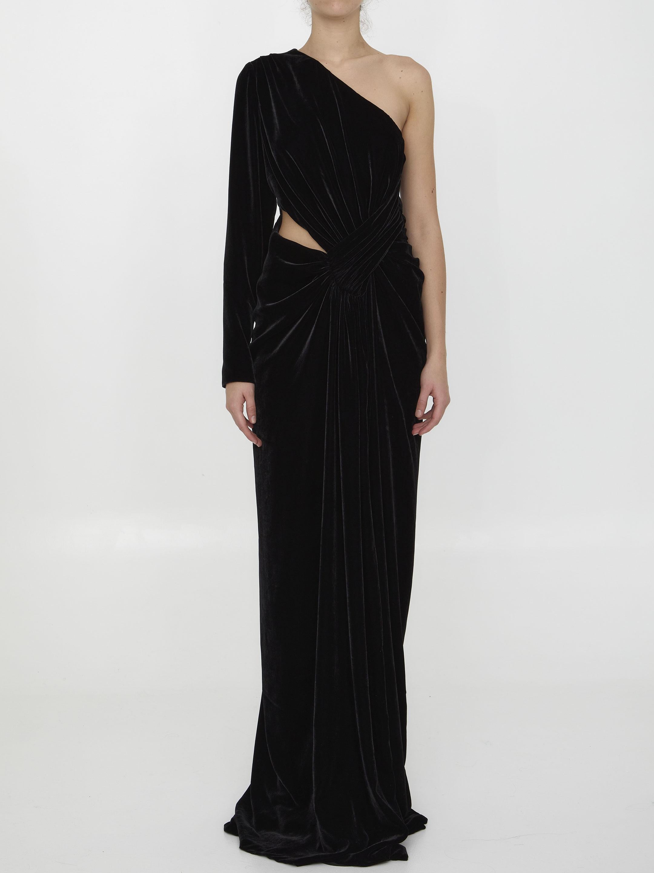 Black velvet dress