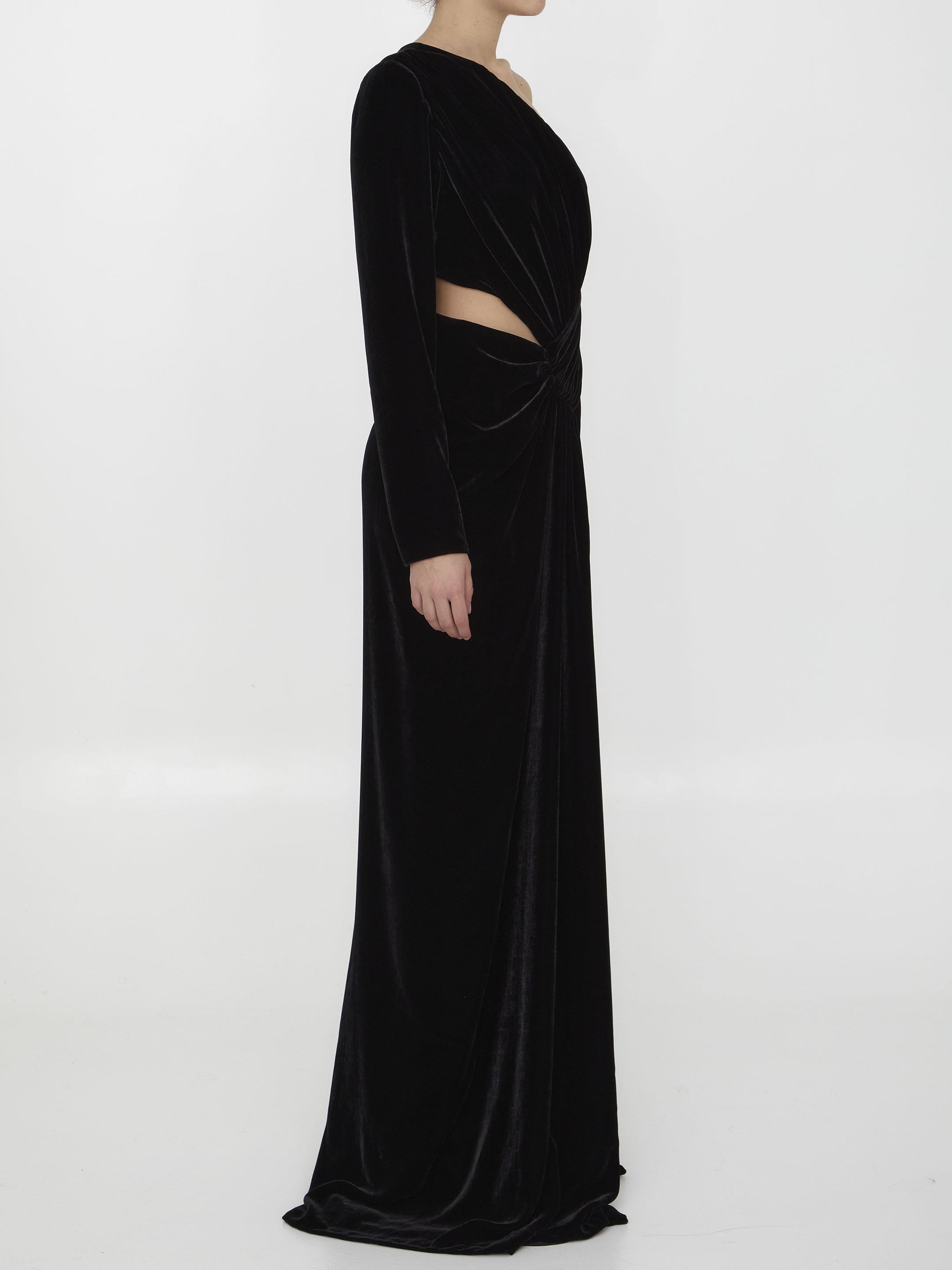 Black velvet dress