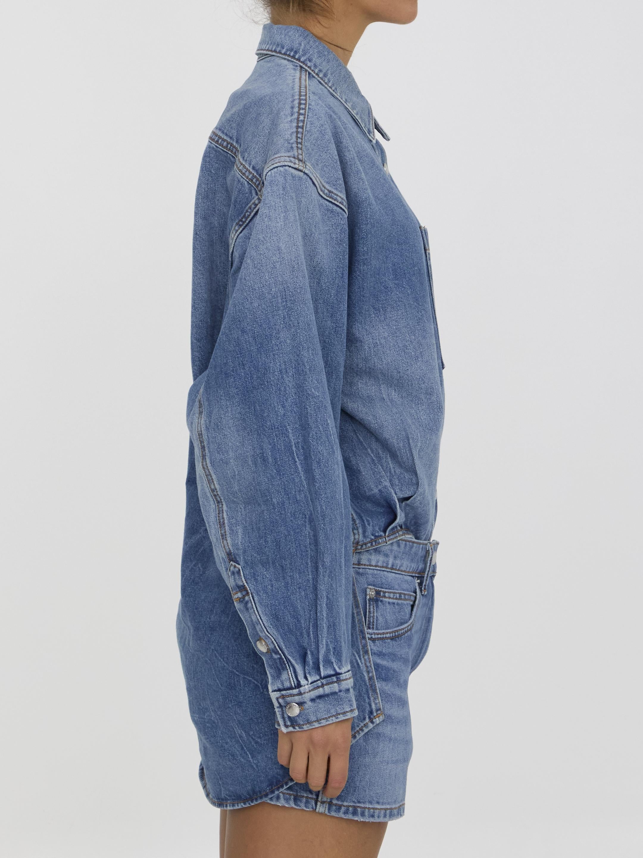 Denim mini dress