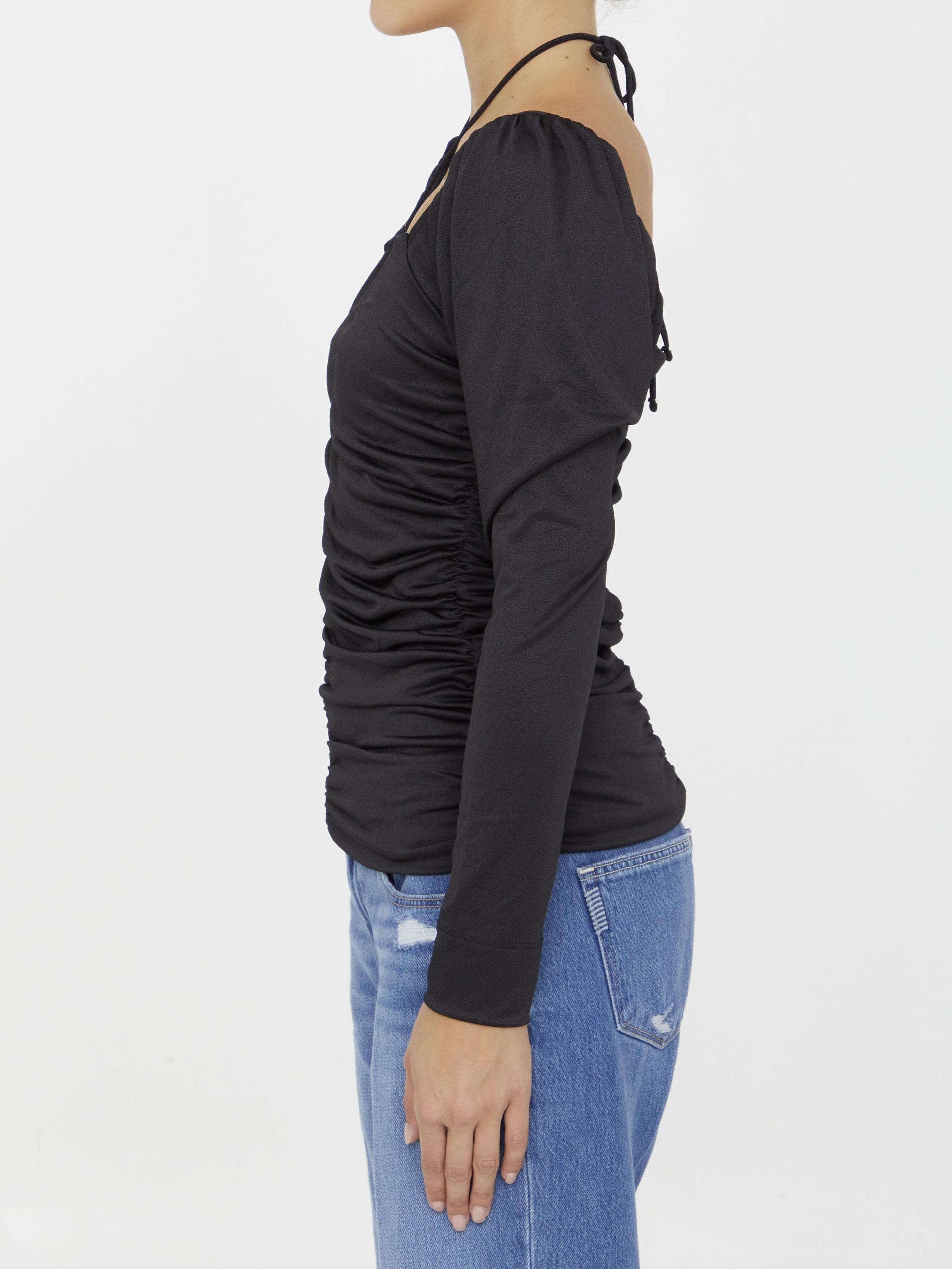 Crêpe jersey top
