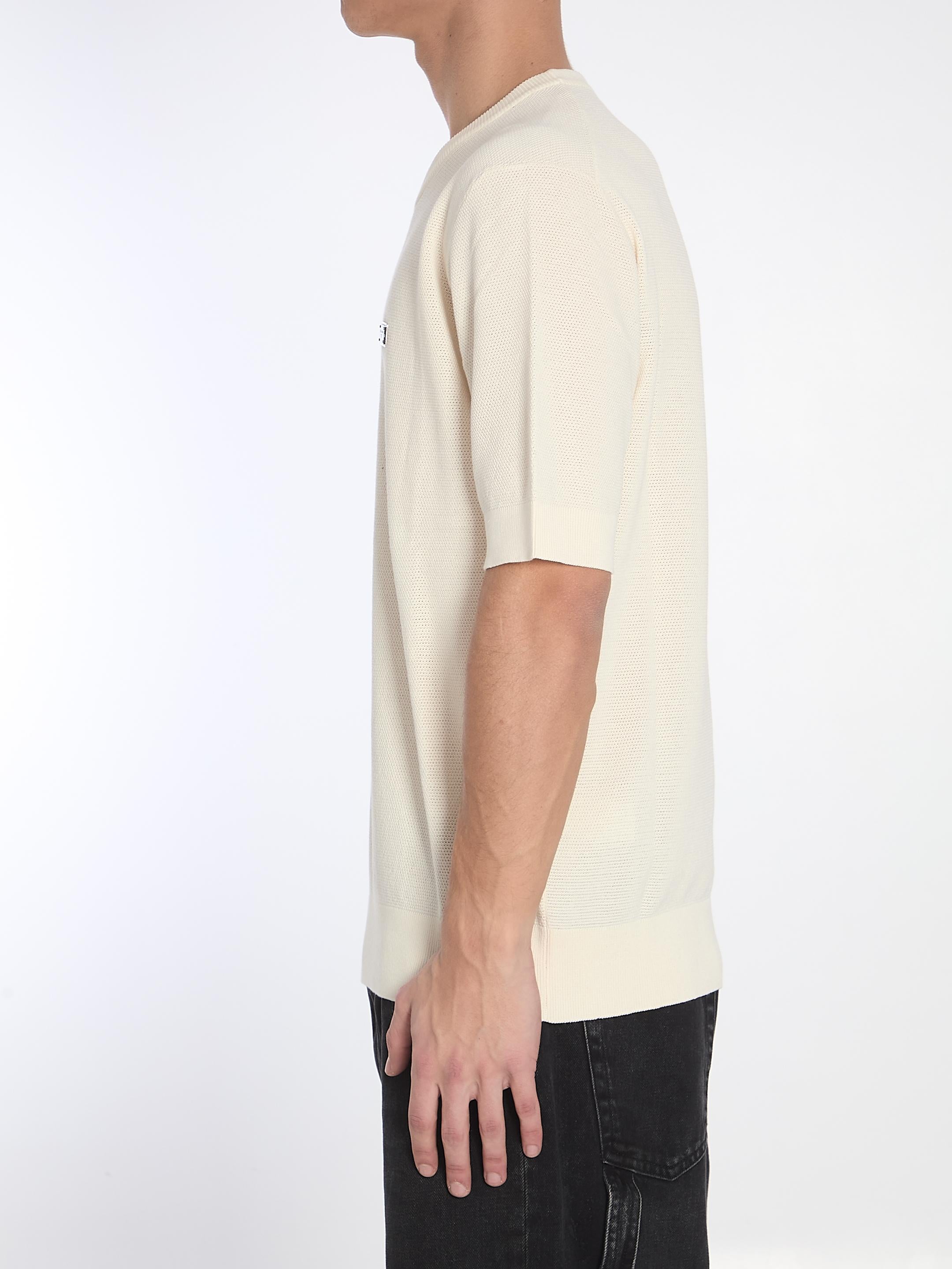 T-shirt with logo plaque
