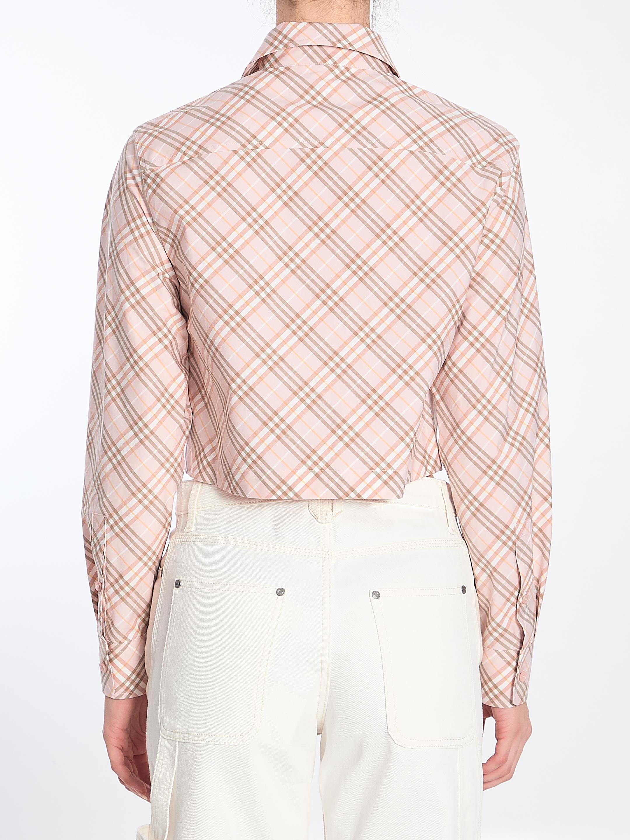 Cropped Check shirt