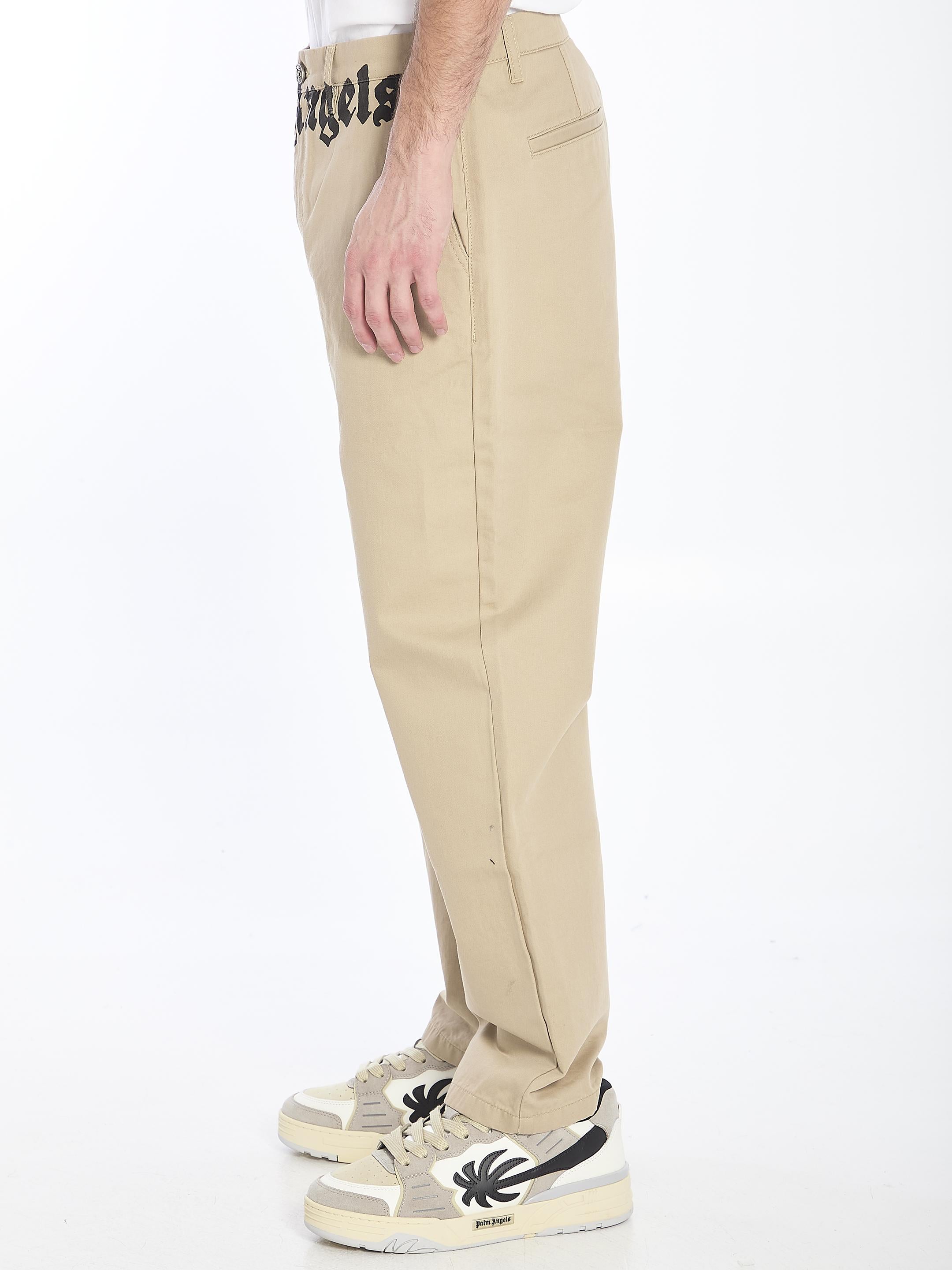 Chino pants with logo