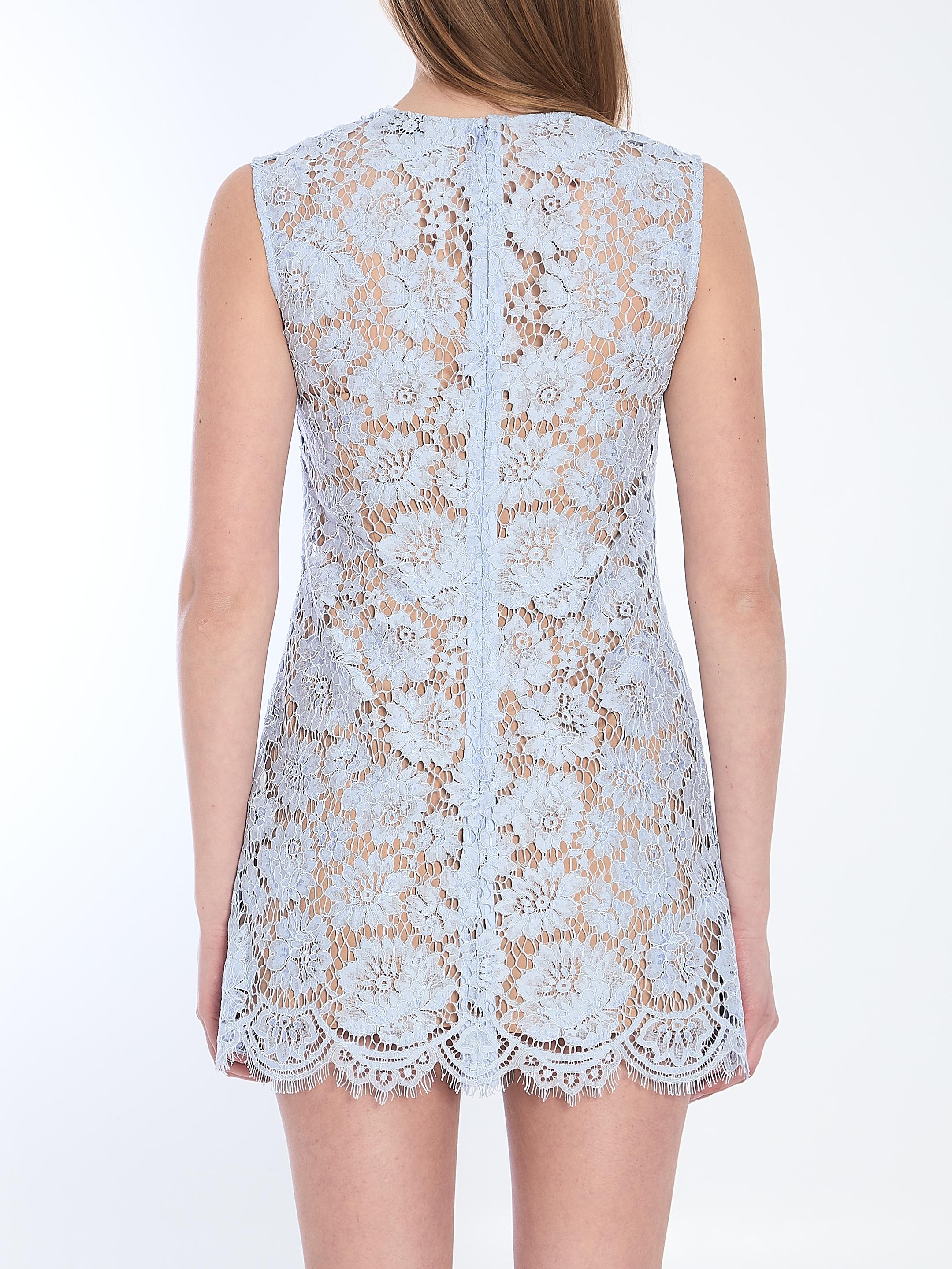 Baby blue lace mini dress
