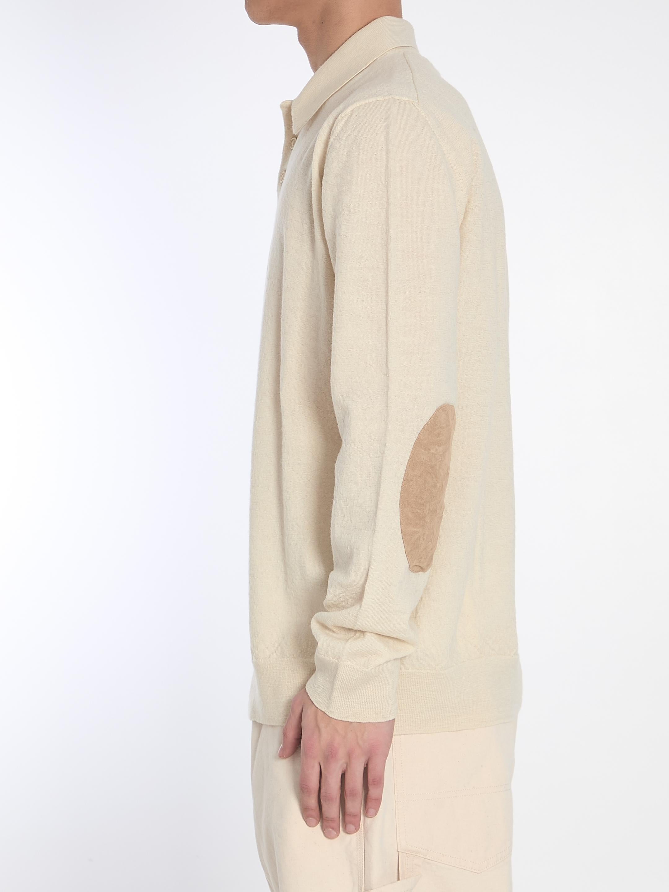 Polo shirt with elbow patches