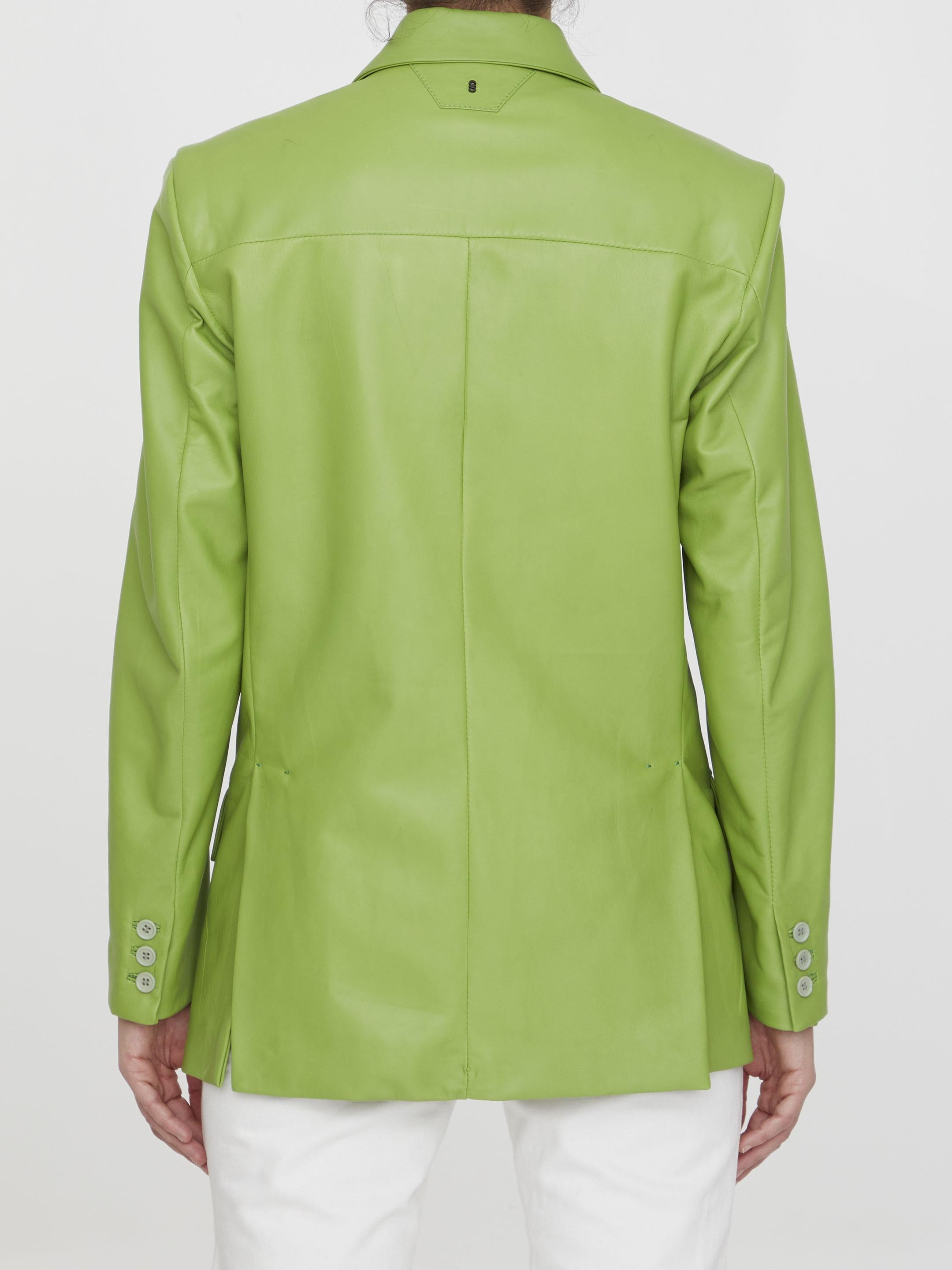 Lime leather jacket