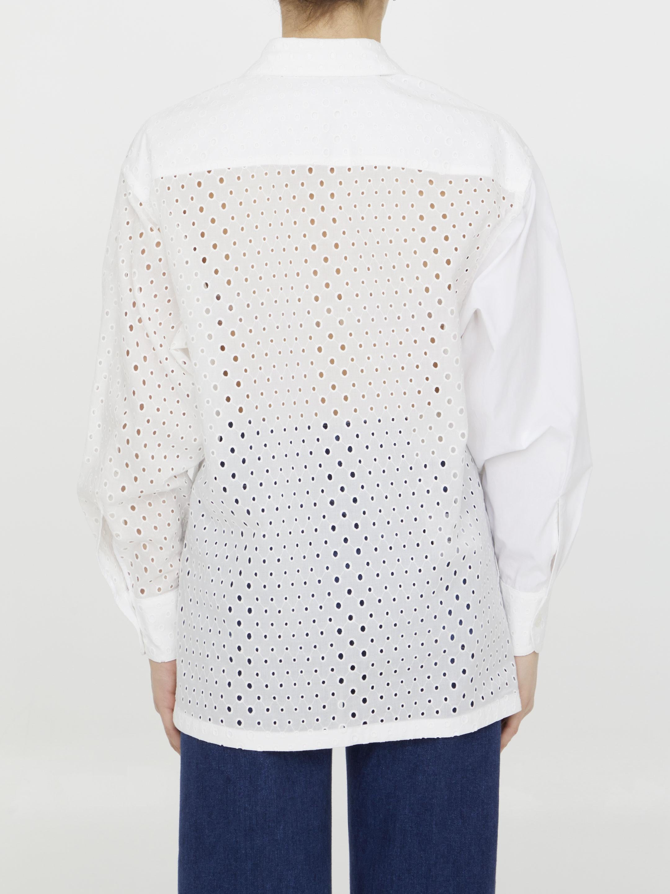 Broderie anglaise cotton shirt